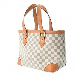 Louis Vuitton Damier Handbag Canvas Azur White Hampstead